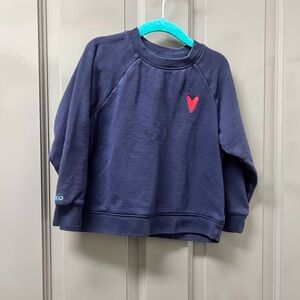 Primary Navy Sweatshirt with Red Heart